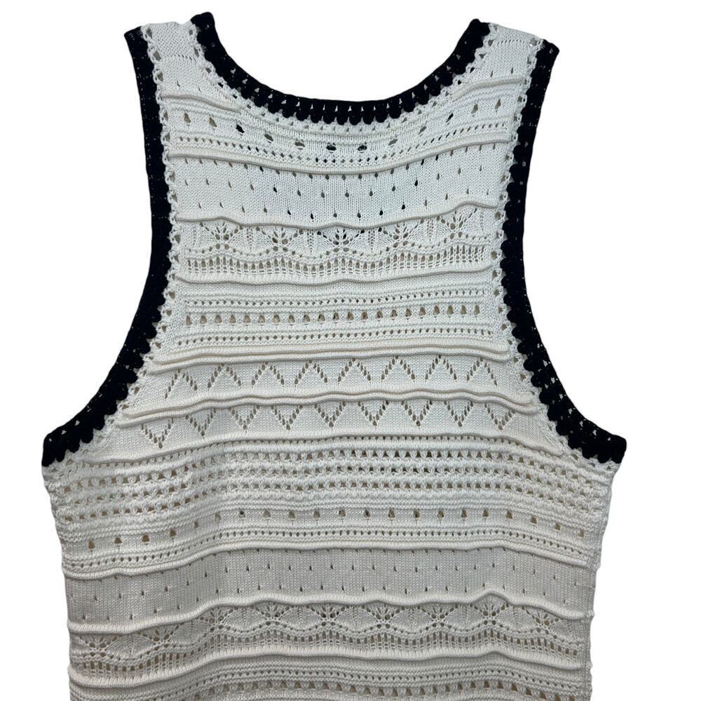 La Ligne - NWT, Women's 'Mallory' Mini Knit Dress - Cream/Black, X-Large - Picture 8 of 13
